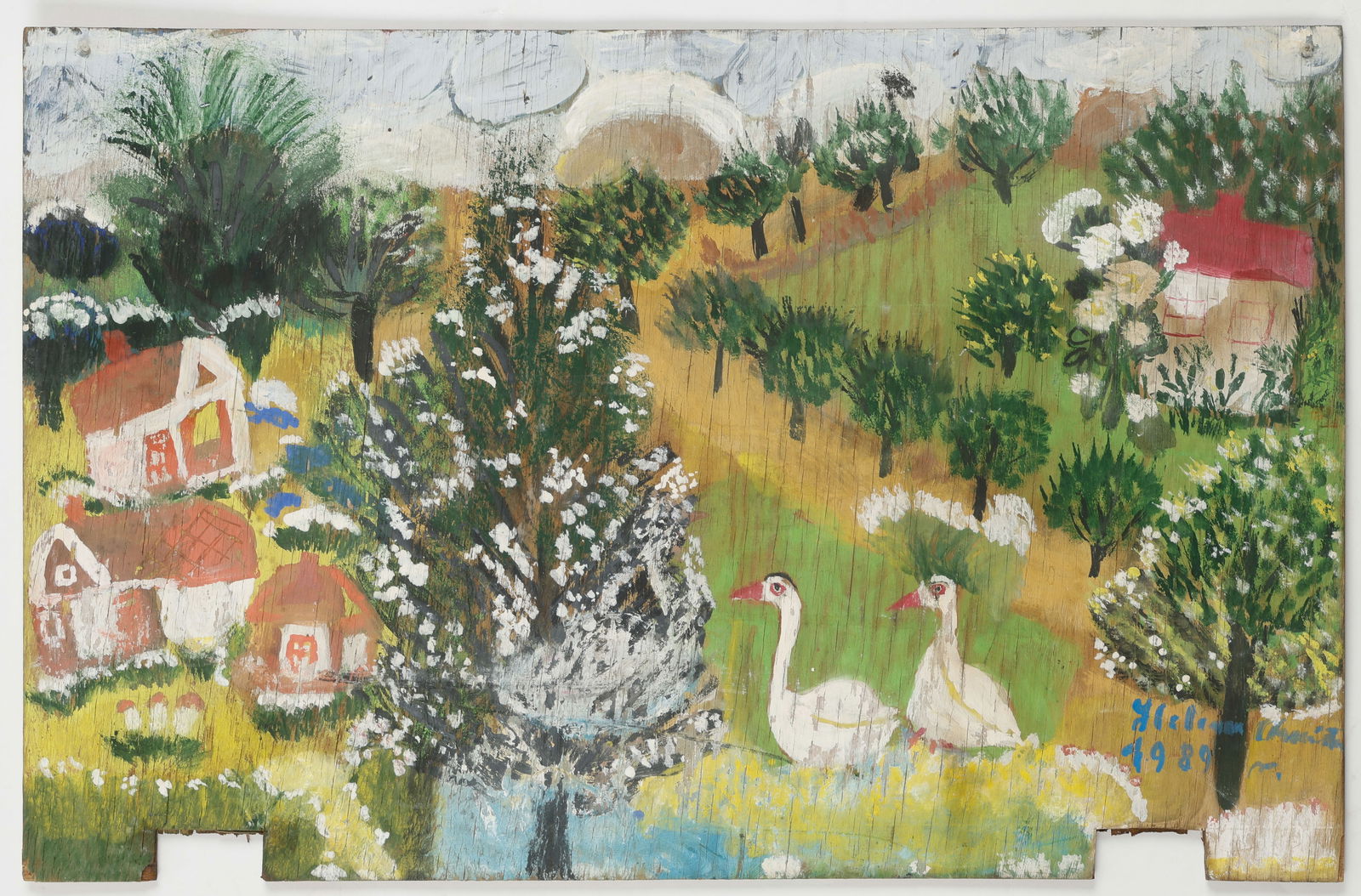 Helena Chwistek (Polish/Poland) Folk, Self-taught Paintings, 1989 (1 of 3)