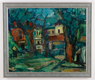 Benjamin Kopman (1887-1965) "The Colorful Village", 1954