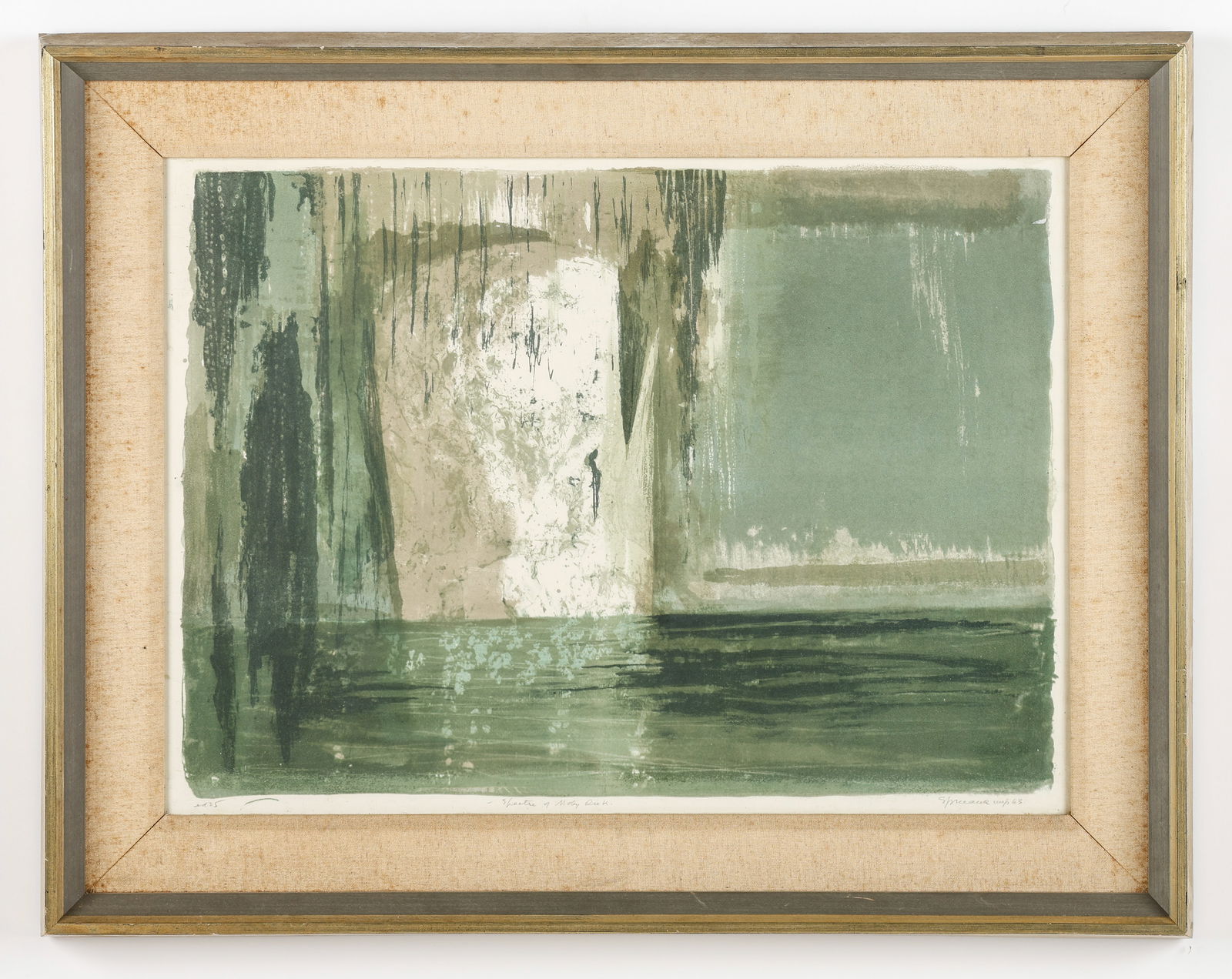 Benton Murdoch Spruance (American/Philadelphia, 1904-1967) Rare Edition: Benton Murdoch Spruance (American/Philadelphia, 1904-1967) "Spectre of Moby Dick", 1963, rare lithograph, inscribed: "ed 25", titled, and signed; produced to promote the later 26-print folio set: Moby