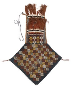 Yao Embroidered and Beaded Head Cloth, China