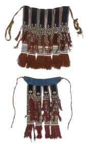 Yao Beaded and Tasseled Apron Skirts (2), China, Early/Mid 20th C.