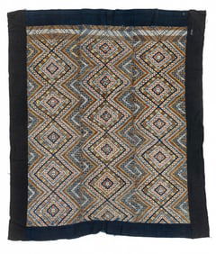 Buyi Cotton and Silk Blanket Textile, China, Early 20th C.
