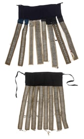 Two Dong Chinese Apron Skirt Textiles (2), 19th C.