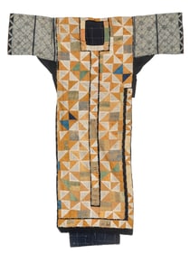 Antique Yi Man's Batik and Patchwork Shaman's Tunic, Yunnan Province, China