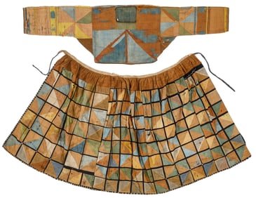 Antique Yi Woman's Patchwork Shirt and Wrap Skirt, Yunnan Province, China