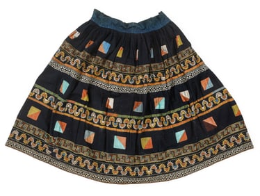 Yi Woman's Applique and Embroidered Skirt, Yunnan Province, China, Early/Mid 20th C.