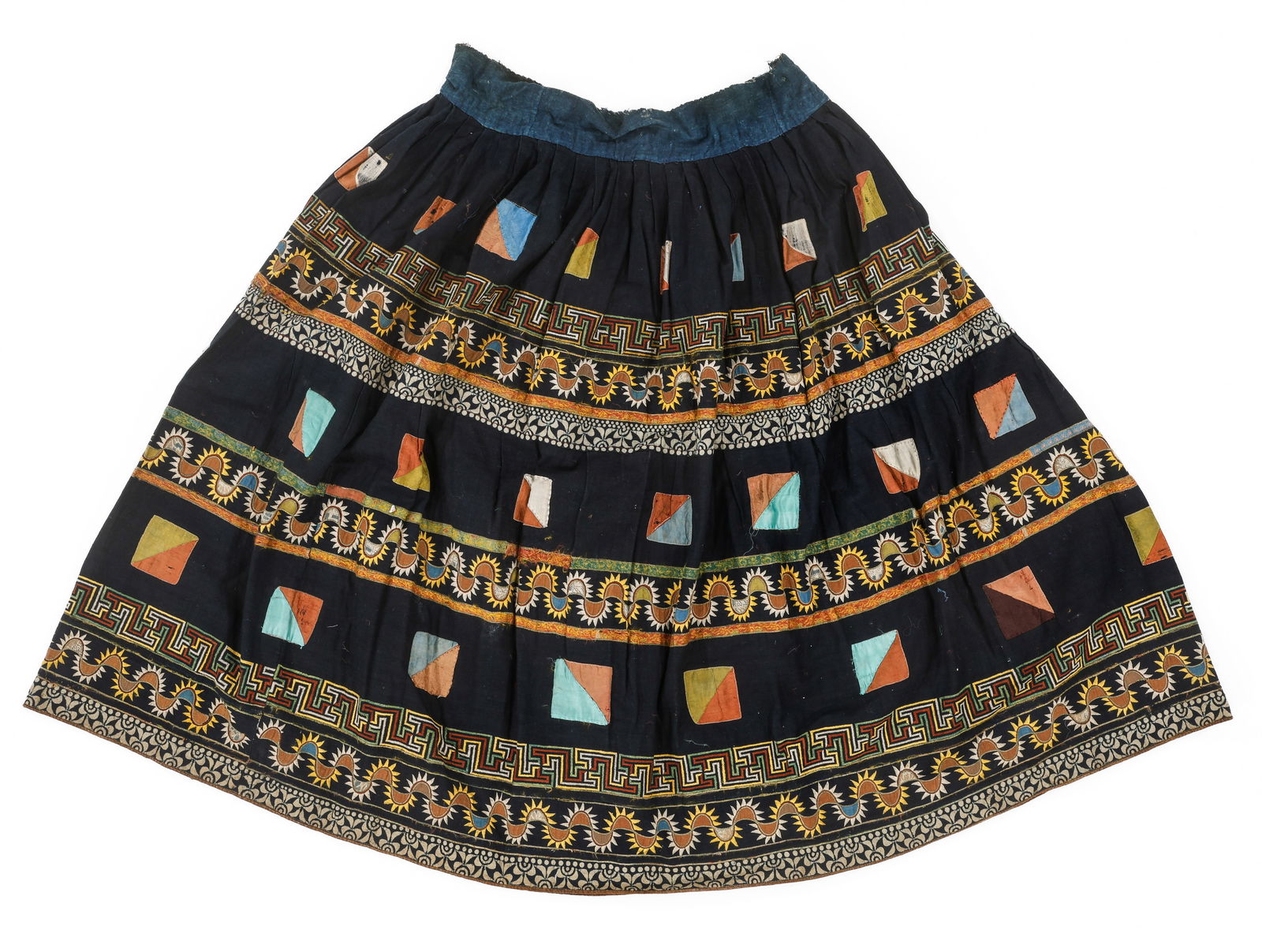 Yi Woman's Applique and Embroidered Skirt, Yunnan Province, China, Early/Mid 20th C. (1 of 4)