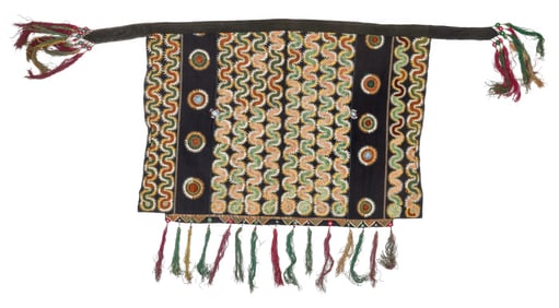 Yi Embroidered and Tasseled Baby Carrier, China, Early/Mid 20th C.