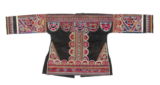 Miao Woman's Bronzed Indigo Jacket, China, Early/Mid 20th C.
