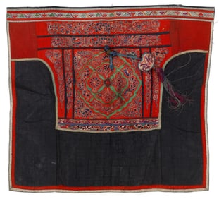 Miao Applique and Embroidered Baby Carrier Textile, China