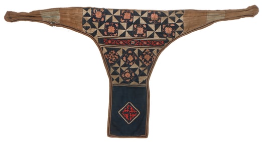 Antique Miao Embroidered and Patchwork Baby Carrier, China
