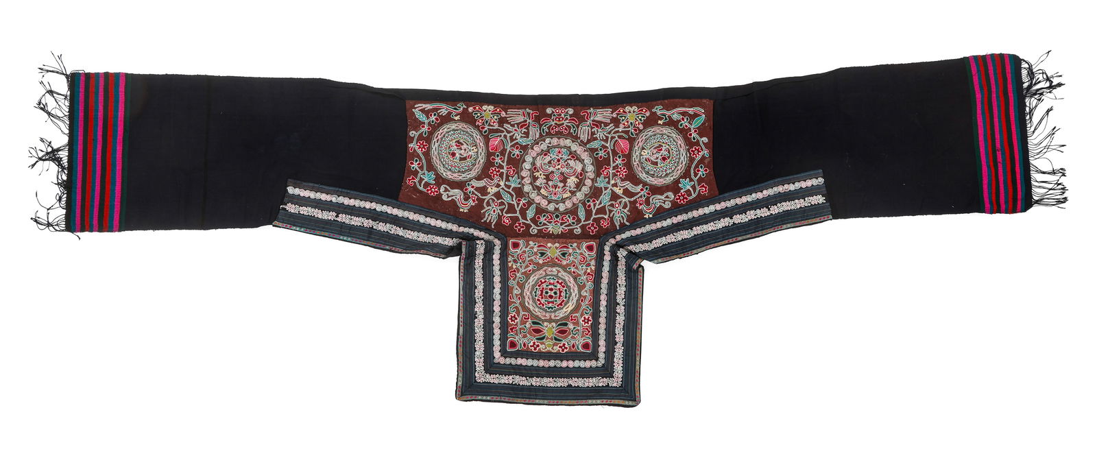 Miao Embroidered Baby Carrier, China, Early/Mid 20th C. (1 of 3)