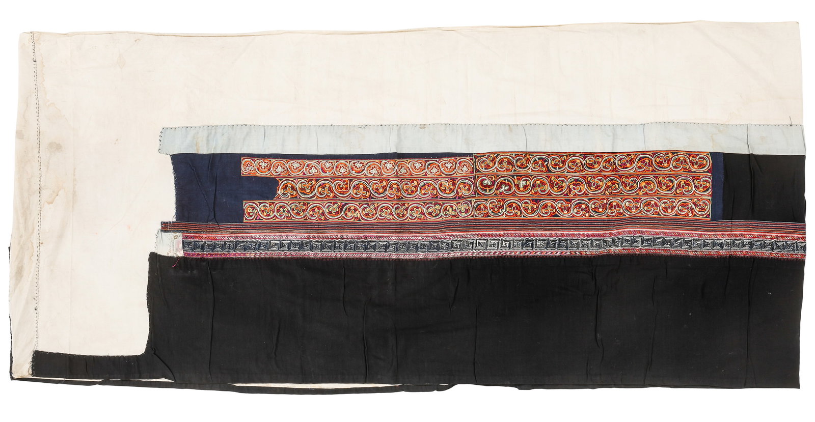 Miao Embroidered Tube Skirt Textile, China, Early/Mid 20th C. (1 of 3)