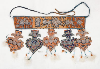 Miao Apron with Cloud-Form Pendants, Early/Mid 20th C.