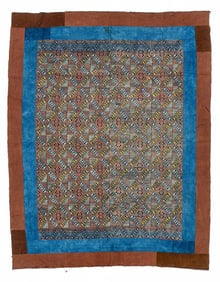 Antique Zhuang Cotton and Silk Blanket Textile, China