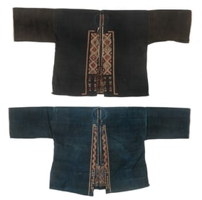Two Li Ha Embroidered Open-Front Jackets, China, Early/Mid 20th C.