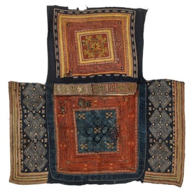 Antique Li Meifu Indigo-Dyed and Embroidered Head Cloth, China