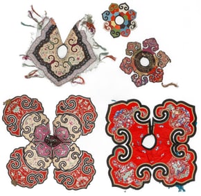 Group of 5 Antqiue Han Chinese Yunjian Cloud Collars