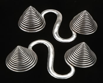 Two Antique Miao Silver Pendants, China