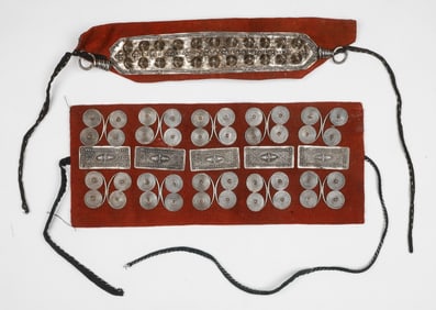 Antique Miao Ornamental Crown and Belt, China