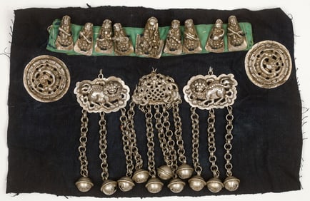 Antique Miao Silver Head Cloth and Headdress