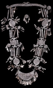 Antique Yi Silver Wedding Necklace, China