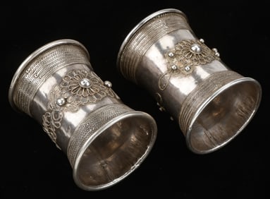 Pair of Antique Silver Bracelets, China