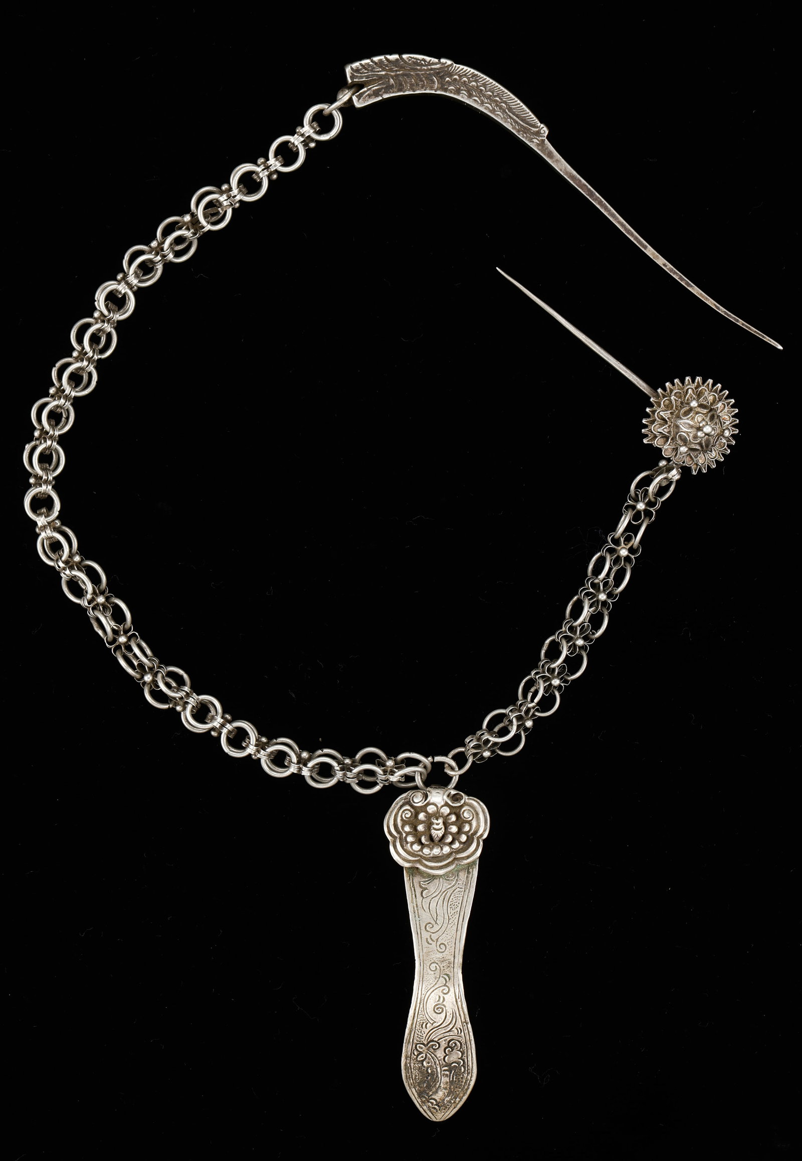 Antique Miao Silver Hair Pins, China (1 of 5)