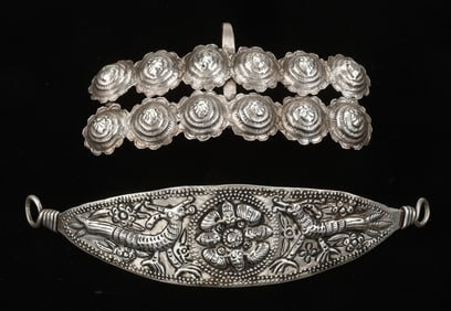 Antique Miao Silver Hair Ornament and Pin, China