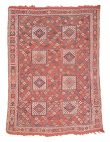 Verneh Flatwoven Cover, Transcaucasus, Ca. 1875, 5'4'' x 7'3''