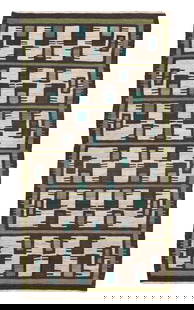 Scandinavian Kilim, Sweden, Mid 20th C., 4'0'' x 7'2'': Scandinavian Kilim, Sweden, Mid 20th C., 4'0'' x 7'2'' (122 x 218 cm). Weight: 7 lbs. Wool.