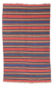 Striped Shahsevan Kilim, Transcaucasus, Ca. 1875, 4'11'' x 7'11''