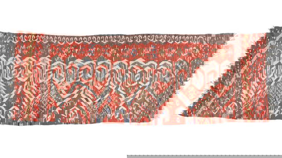 Central Anatolian Kilim Panel, Turkey, Mid 19th C., 3'4'' x 9'1'': Central Anatolian Kilim Panel, Turkey, Mid 19th C., 3'4'' x 9'1'' (102 x 277 cm). Weight: 9 lbs. Material: wool surface, wool warp.