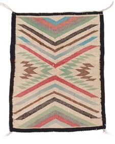 Navajo Twill Saddle Rug, Late 20th C., 1'5'' x 1'10''
