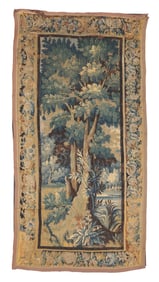 17th C. Flemish Verdure Tapestry, 4'10'' x 9'5'', Ex. Granogue Estate, Wilmington, Delaware