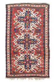 Eagle Kazak Rug, Caucasus, Ca. 1875, 4'6'' x 7'8''