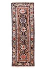Fine Kuba Long Rug, Caucasus, Ca. 1875, 4'0'' x 11'0''