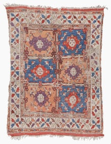 West Anatolian Rug, Turkey, Ca. 1800 or earlier, 5'8'' x 7'7''