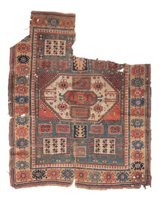 Karachov Kazak Fragment, Caucasus, Mid 19th C., 5'0'' x 6'1''