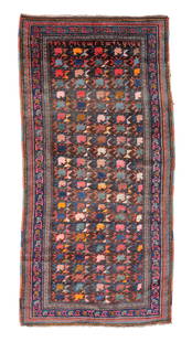 Inscribed & Dated Armenian Kazak Rug, Caucasus, Ca. 1910 or 1918, 4'2'' x 8'7'': Inscribed & Dated Armenian Kazak Rug, Caucasus, Ca. 1910 or 1918, 4'2'' x 8'7'' (127 x 262 cm). Weight: 18 lbs. Material: wool pile, wool warp, wool weft. New Orleans estate.