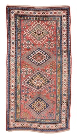 Kazak Rug, Caucasus, Ca. 1875, 4'3'' x 8'3''