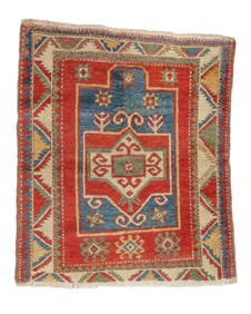 Kazak Prayer Rug, Caucasus, Ca. 1875, 3'4'' x 3'9''