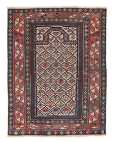 Shirvan Prayer Rug, Caucasus, Ca. 1875, 3'9'' x 5'0''