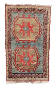 Holbein Pattern Yastik Rug, West Anatolia, 19th C., 1'9'' x 3'0''