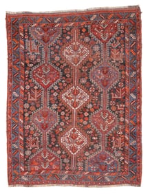 Arab Khamseh Rug, Persia, Ca. 1910, 4'7'' x 6'1''