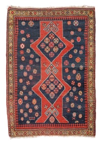 Kazak Rug, Caucasus, Early 20th C., 3'5'' x 4'10''