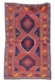 Kazak Rug, Caucasus, Dated 1951, 4'3'' x 6'9''