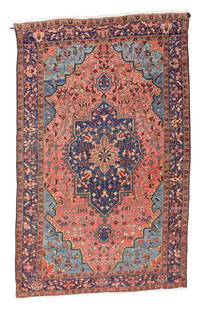 Sarouk Ferahan Rug, Persia, Ca. 1910, 4'3'' x 6'6'': Sarouk Ferahan Rug, Persia, Ca. 1910, 4'3'' x 6'6'' (130 x 198 cm). Weight: 17 lbs. Material: wool pile, cotton warp, cotton weft.