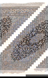 Isfahan Rug, Persia, Mid 20th C., 4'1'' x 6'0'': Isfahan Rug, Persia, Mid 20th C., 4'1'' x 6'0'' (124 x 183 cm). Weight: 13 lbs. Material: wool pile, cotton warp, cotton weft.