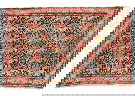 Malayer Rug, Persia, Late 19th C., 3'2'' x 2'0'': Malayer Rug, Persia, Late 19th C., 3'2'' x 2'0'' (97 x 61 cm). Weight: 3 lbs. Material: wool pile, cotton warp, cotton weft.